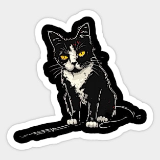 Catzilla Cat Roars Sticker